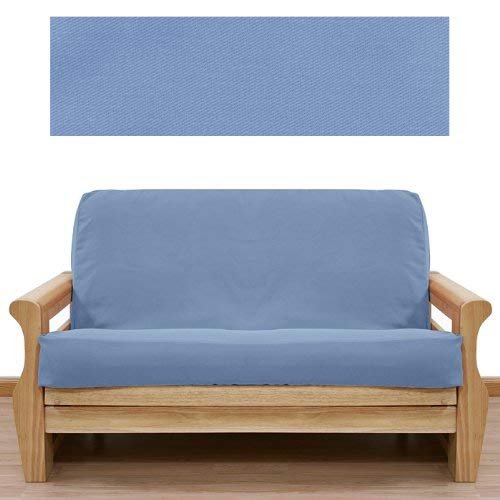 Solid Light Blue Futon Cover Queen 401