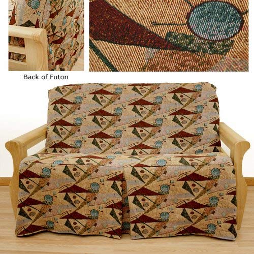 Mardi Gras Skirted Tapestry Futon Slipcover Chair 625