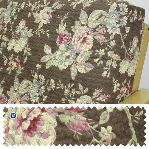 Quilted Floral Chocolate Fitted Mattress Cover Queen 267