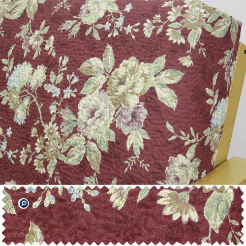 Quilted Floral Red Fitted Mattress Cover Queen 279