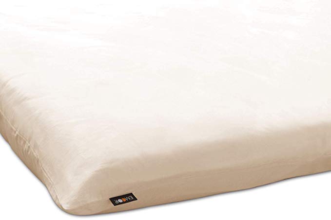 Emoor 100% Cotton Cover Single for Traditional Japanese Floor Futon, Anti-Bacterial & Mite-Resistant & Odor-Resistant, MilkWhite Made in JAPAN