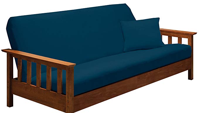 Madison Stretch Jersey Futon Slipcover, Cobalt Blue