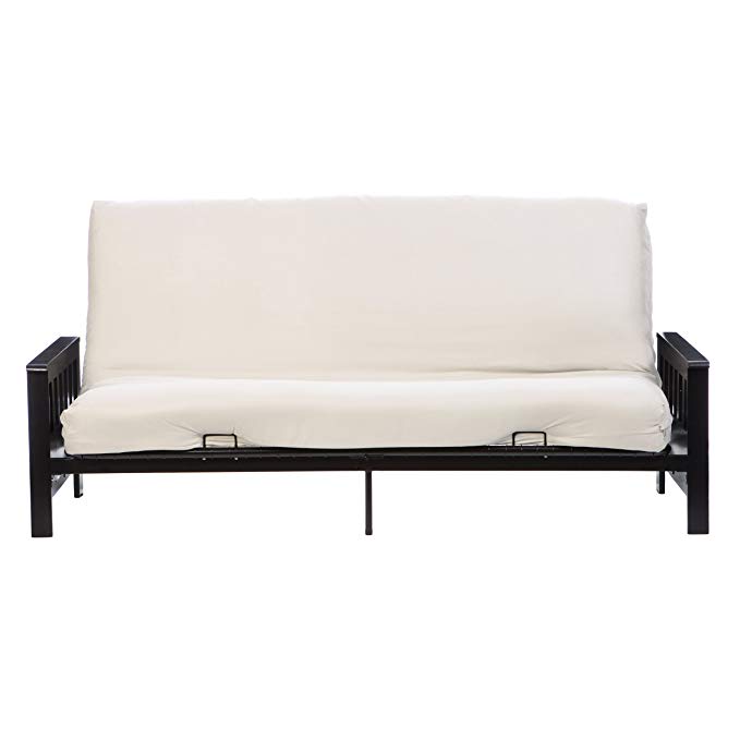 LCM Home Fashions Micro Suede Futon Cover, Queen, Ivory