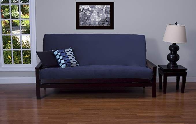 SIS Cover Posh Deep Blue Futon Cover Fabric (Removable futon cover fabric only. Futon frame and futon mattress sold separately) -Ottoman